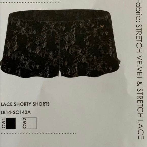 Lisa Blue Lace Shorty Short Swimsuit coverup (#51) - Picture 3 of 6